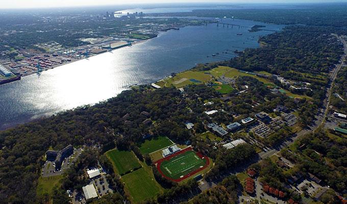 Aerial photo of the JU campus